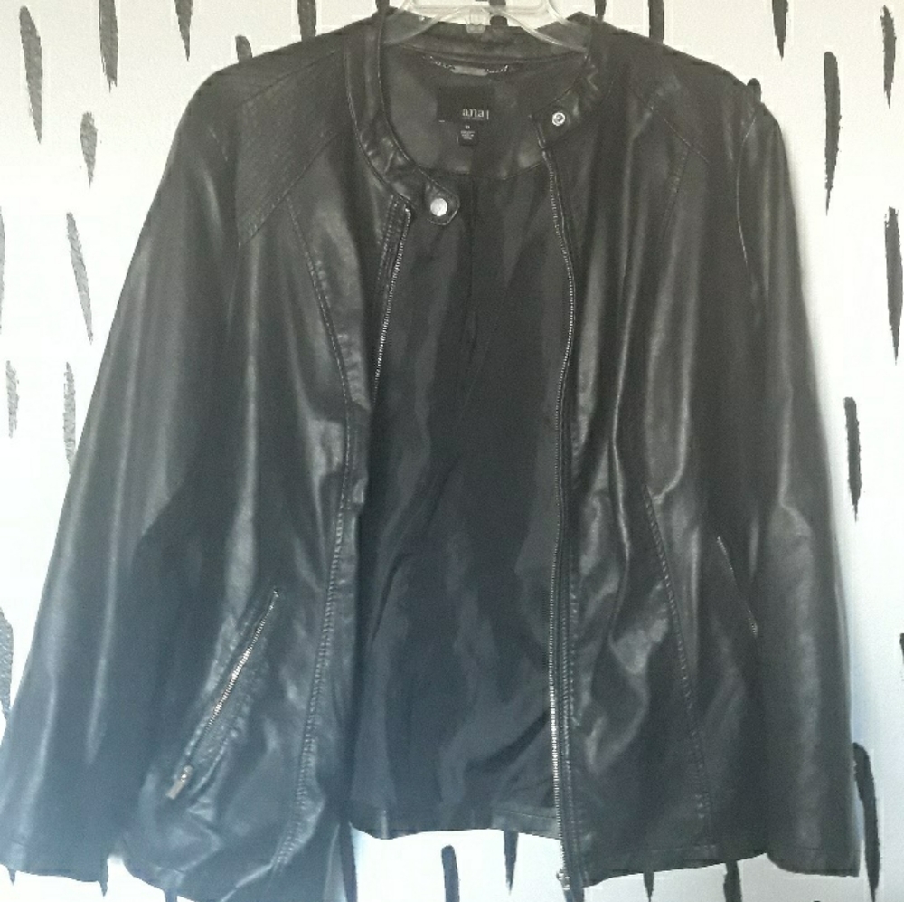 ana Brand Plus Size Leather Jacket
